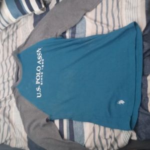 Blue And Grey U.S. Polo Assn Long Sleeve Shirt